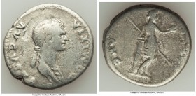 Domitia (AD 82-96). AR cistophorus (25mm, 10.16 gm, 7h). About Fine. Asian mint, AD 82. DOMITIA-AVGVSTA, draped bust of Domitia right, seen from front...