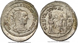 Valerian I (AD 253-260). BI antoninianus (24mm, 1h). NGC MS. Antioch. IMP C P LIC VALERIANVS P F AVG, radiate, draped and cuirassed bust of Valerian r...