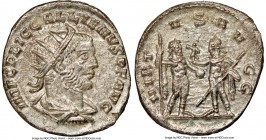 Gallienus, joint reign (AD 253-268). BI antoninianus (21mm, 5h). NGC MS. Antioch, AD 255-256. IMP C P LIC GALLIENVS P F AVG, radiate, draped, cuirasse...
