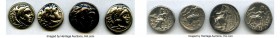 ANCIENT LOTS. Greek. Macedonian Kingdom. Ca. 336-317 BC. Lot of four (4) AR drachms. About VF-VF. Includes: (3) Alexander III the Great (336-323 BC), ...