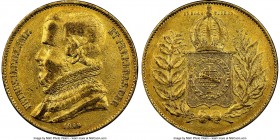 Pedro II gold 20000 Reis 1849 XF40 NGC, Rio de Janeiro mint, KM461. Mintage: 6,464. First year and lowest mintage of three year type. AGW 0.5285 oz. ...