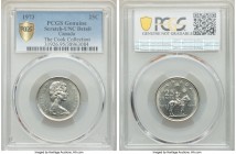 Elizabeth II "Large Bust" 25 Cents 1973 UNC Details (Scratch) PCGS, Royal Canadian mint, KM81.2. Large bust, 132 beads variety. From the George Hans C...