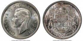 George VI "Narrow Date" 50 Cents 1941 MS65 PCGS, Royal Canadian mint, KM36. Narrow Date variety. From the George Hans Cook Collection

HID0980124201...