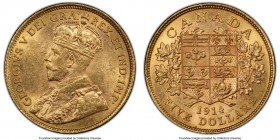 George V gold 5 Dollars 1914 MS62 PCGS, Ottawa mint, KM26. AGW 0.2419 oz. 

HID09801242017

© 2020 Heritage Auctions | All Rights Reserved