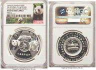 People's Republic silver Proof "Anaheim ANA Show" 1 Ounce Commemorative Show Panda 2016 PR69 Ultra Cameo NGC, KM-Unl. Issued in commemoration of the A...