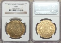Ferdinand VII gold 8 Escudos 1812/1 NR-JF AU55 NGC, Nuevo Reino mint, KM66.1. AGW 0.7615 oz. 

HID09801242017

© 2020 Heritage Auctions | All Righ...