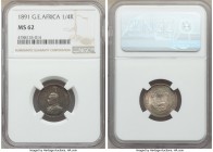 German Colony. Wilhelm II 1/4 Rupie 1891 MS62 NGC, KM3. Toned in ash gray with a teal and olive accent. 

HID09801242017

© 2020 Heritage Auctions...