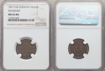 Frankfurt. Free City Pair of Certified Hellers 1822 F-GB MS62 Brown 1) Heller 1821 F-GB - NGC 2) Heller 1822 F-GB - PCGS KM301. Sold as is, no returns...