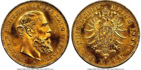 Prussia. Friedrich III gold 20 Mark 1888-A MS65 NGC, Berlin mint, KM515, Fr-3828. Cartwheel luster and fully struck. 

HID09801242017

© 2020 Heri...