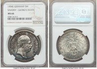 Saxony. Friedrich August III 5 Mark 1904-E MS66 NGC, Muldenhutten mint, KM1262. One year type issued for the Death of Georg. 

HID09801242017

© 2...