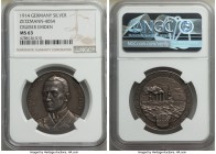 3-Piece Lot of Certified Assorted Medals NGC, 1) Wilhelm II silver Medal 1914 - MS63, Zetzmann-4054, Cruzer Emden. 34mm 2) Weimar Republic silver Meda...