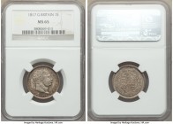 George III Shilling 1817 MS65 NGC, KM666, S-3790. Taupe-gray toning overall with gold and reds at peripheries. 

HID09801242017

© 2020 Heritage A...