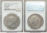 George III Bank Dollar of 5 Shillings 1804 AU Details (Cleaned) NGC, KM-Tn1, S-3768, ESC-1925 (prev. ESC-144). 

HID09801242017

© 2020 Heritage A...