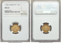 George III gold 1/3 Guinea 1798 MS63 NGC, KM620. Exceptional strike with highly reflective fields. 

HID09801242017

© 2020 Heritage Auctions | Al...