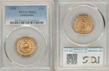 Republic gold 5 Quetzales 1926-(P) MS62 PCGS, Philadelphia mint, KM244. One year type. 

HID09801242017

© 2020 Heritage Auctions | All Rights Res...