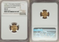 Nayakas of Chitradurga. Madakeri Nayaka gold Pagoda ND (1565-1779) MS63 NGC, KM-Unl., Fr-381.

HID09801242017

© 2020 Heritage Auctions | All Righ...