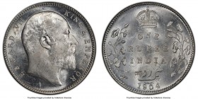 British India. Edward VII Rupee 1904-B MS62 PCGS, Bombay mint, KM508, S&W-7.25, Prid-200. Frosty and white untoned surfaces. 

HID09801242017

© 2...