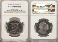 British Dependency. Elizabeth II palladium Proof Noble (1 oz) 2012 PR70 Ultra Cameo NGC, KM-Unl. Perfect example with deep water fields and frosted ca...