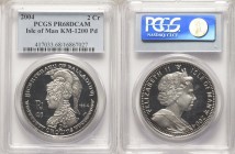 British Dependency. Elizabeth II palladium Proof 2 Crowns 2004-PM PR68 Deep Cameo PCGS, Pobjoy mint, KM1200. Mintage: 300. Issued for the discovery of...