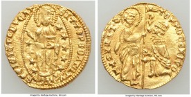 Venice. Tomaso Mocenigo gold Ducat ND (1414-1423) AU (Scratches), CNI-VIIa.20. 20.3mm. 3.44gm. TOM • MOCЄNIGO | • S | • M | • V | Є | N | Є | T | I / ...