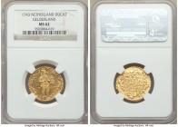 Gelderland. Provincial gold Ducat 1743 MS62 NGC, KM78. Bright reflective fields, nicely struck. 

HID09801242017

© 2020 Heritage Auctions | All R...