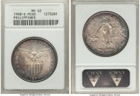 USA Administration Peso 1908-S MS62 ANACS, San Francisco mint, KM172. Turquoise and lilac toning. 

HID09801242017

© 2020 Heritage Auctions | All...