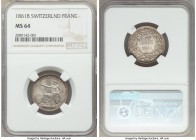 Confederation Franc 1861-B MS64 NGC, Bern mint, KM9a. Satin surface with taupe-gray tone. 

HID09801242017

© 2020 Heritage Auctions | All Rights ...