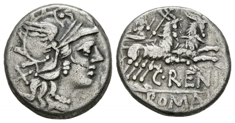 GENS RENIA. (Ar. 3,69g/16mm). 138 a.C. Roma. (Crawford 231/1; FFC 1088). MBC. Po...