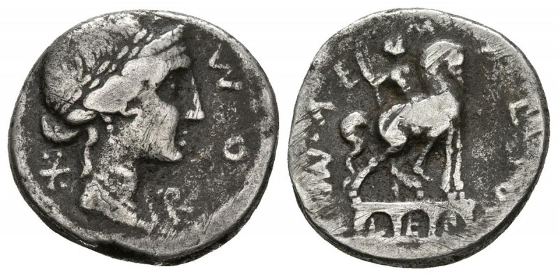 GENS AEMILIA. Denario. (Ar. 3,55g/13mm). 114-113 d.C. Sur de Italia. (Crawford 2...