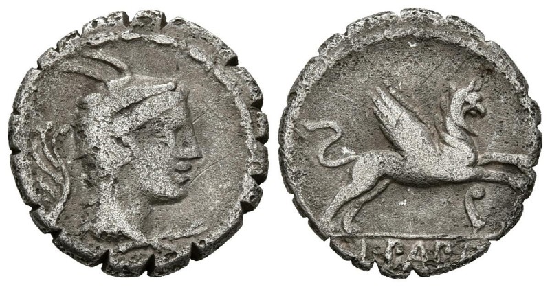 GENS PAPIA. Denario. (Ar. 3,54g/12mm). 79 a.C. Roma. (Crawford 384/1; FFC 952). ...