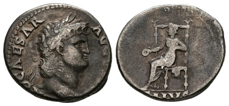 NERON. Denario. (Ar. 3,06g/18mm). 65-66 d.C. Roma. (RIC 60). MBC-.