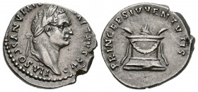 DOMICIANO. Denario. (Ar. 3,49g/19mm). 80 d.C. Roma. (RIC 266). EBC-.