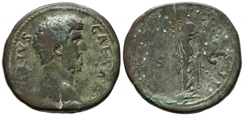 AELIO. Sestercio. (Ae. 28,27g/33mm). 137 d.C. Roma. (RIC 1055). BC+.