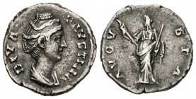 FAUSTINA I (mujer de Antonino Pío). Denario. (Ar. 2,67g/18mm). 141 d.C. Roma. (RIC 356). MBC+.