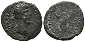 LUCIO VERO. As. (Ae. 10,74g/27mm). 163-165 d.C. Roma. (RIC 1417). MBC-.
