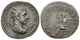 MACRINO. Antoniniano. (Ar. 5,30g/21mm). 217 d.C. Roma. (RIC 95). EBC+. Magnífico y raro ejemplar.