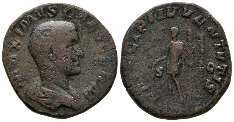 MAXIMO. Sestercio. (Ae. 17,05g/29mm). 238 d.C. Roma. (RIC 13). BC+. Escasa.