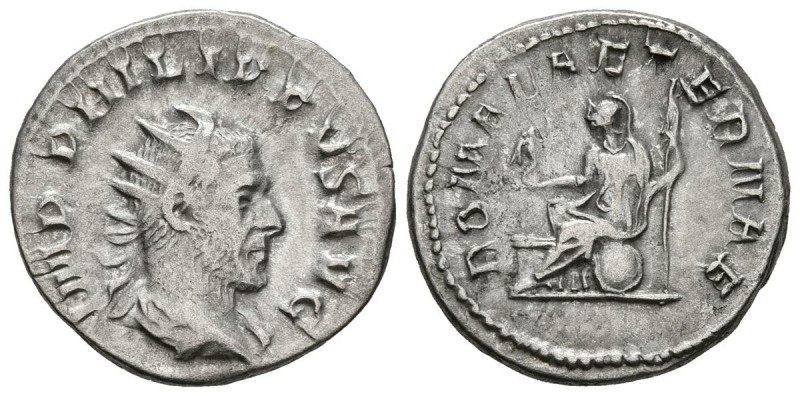 FILIPO I. Antoniniano. (Ar. 3,93g/21mm). 244-247 d.C. Roma. (RIC 45). MBC.