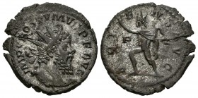 POSTUMO. Antoniniano. (Ve. 3,54g/21mm). 260-269 d.C. Treveri. (RIC 316). EBC. Grieta. Pequeños restos del plateado original.
