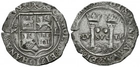 JUANA y CARLOS (1504-1555). 2 Reales. (Ar. 6,65g/28mm). S/D. México L. (Cal-2019-101). EBC-.