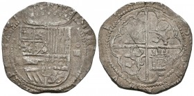 FELIPE II (1556-1598). 4 Reales (Ar.13,57g/32mm). S/F. Toledo. (Cal-2019-597). MBC. Raya en reverso.
