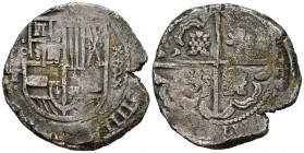 FELIPE IV (1621-1655). 8 Reales (Ar.26,78g/38mm). S/D. Potosí T. (Cal-2019-tipo 327). MBC.