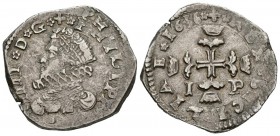 FELIPE IV (1621-1655). 3 Taris (Ar.7,88g/26mm). 1636. Sicilia. (Vti-142). MBC.