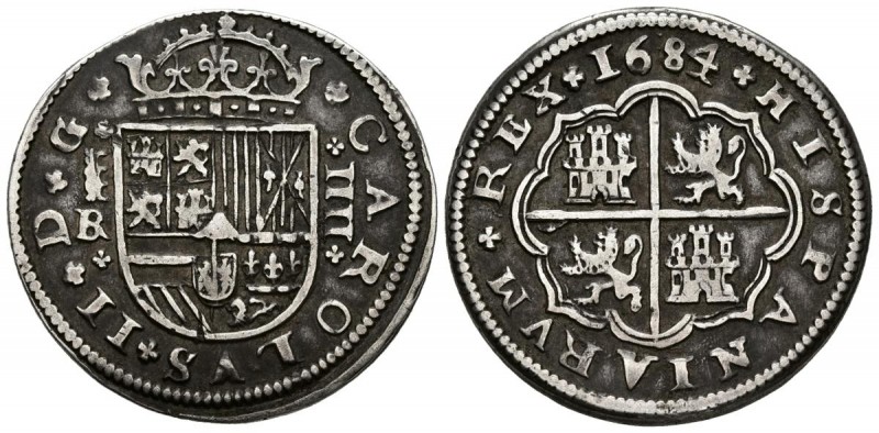 CARLOS II (1665-1700). 4 Reales (Ar. 11,90g/34mm). 1684. Segovia BR. (Cal-2019-5...