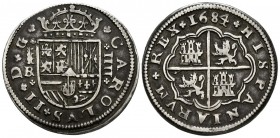 CARLOS II (1665-1700). 4 Reales (Ar. 11,90g/34mm). 1684. Segovia BR. (Cal-2019-562). MBC.