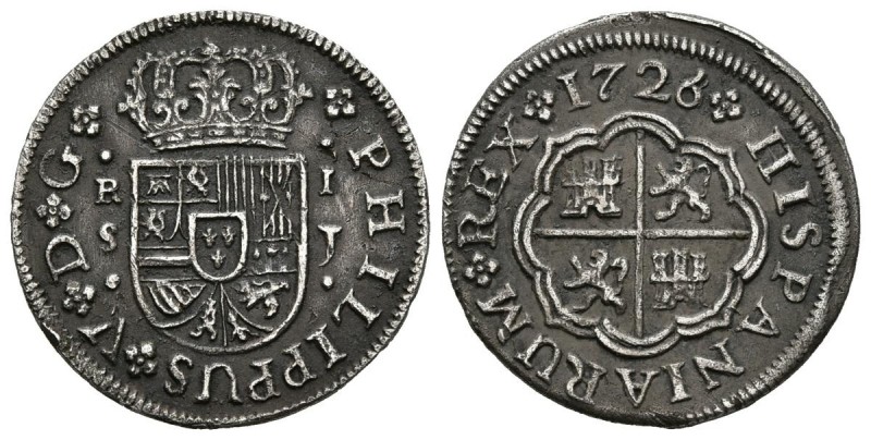 FELIPE V (1700-1736). 1 Real (Ar. 2,60g/21mm). 1726. Sevilla. (Cal-2019-649). MB...