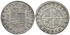 FELIPE V (1700-1746). 2 Reales. (Ar. 5,16g/28mm). 1723. Madrid A. (Cal-2019-777). EBC-.