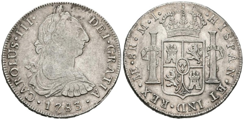 CARLOS III (1759-1788). 8 Reales. (Ar. 26,88g/40mm). 1783. Lima MI. (Cal-2019-10...