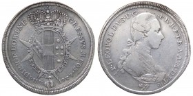 Firenze - Pietro Leopoldo di Lorena (1765-1790) 1/2 Francescone 1787 - RR MOLTO RARA - Ag