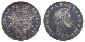 Firenze - Leopoldo II di Lorena (1824-1859) 1/2 Paolo 1832 - RARA - Ag